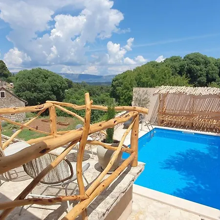 Hvar Stone Villa With Pool Vrbanj Exterior photo